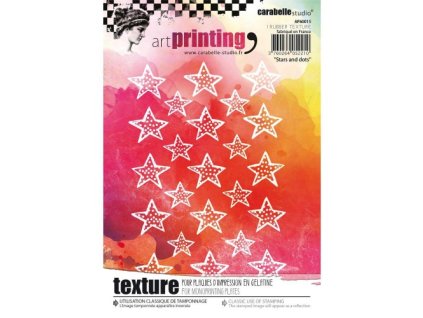 Carabelle Studio Rubber Texture Stamp Stars and Dots