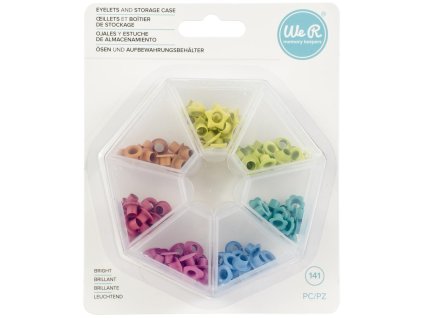 WeR - EYELETS & STORAGE CASE / BRIGHT - průchodky - 3/16