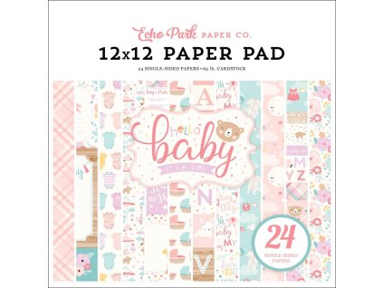 Echo Park - HELLO BABY GIRL - kompletní 12" scrapbooková sada