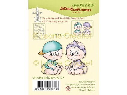 lecrea clear stamp combi baby jongen meisje 55 6043 09 20