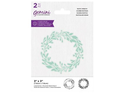 gemini rustic wreath stamp die gem std ruwr