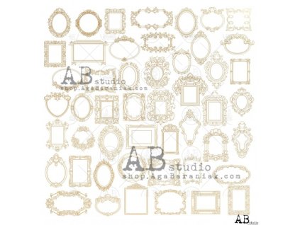 gold scrapbooking paper glam paper sheet 3 shiny little frames 12 x12