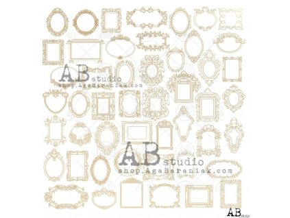 gold scrapbooking paper glam paper sheet 3 shiny little frames 12 x12