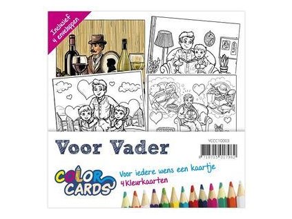 Yvonne Creations - Voor Vader / Color Cards 3 - předtištěné přání