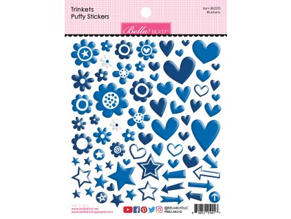 bella blvd blueberry trinkets puffy stickers bb229