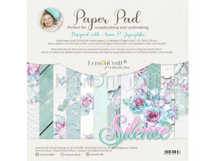 silence bloczek papierow do scrapbookingu 15x15cm lemoncraft