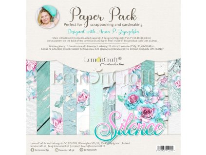 silence zestaw papierow do scrapbookingu 30x30cm lemoncraft lem silen07