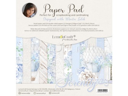 serenity bloczek papierow do scrapbookingu 15x15cm lemoncraft lem sere10