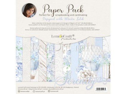 serenity zestaw papierow do scrapbookingu 30x30cm lemoncraft lem sere07