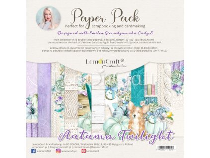 autumn twilight zestaw papierow do scrapbookingu 30x30cm lemoncraft