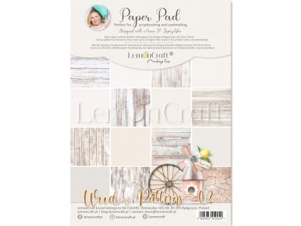 02wood patterns 02 bloczek papierow do scrapbookingu 21x29cm lemoncraft