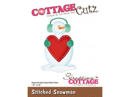 scrapping cottage stitched snowman cc 525