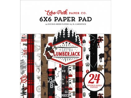 66echo park lets lumberjack 6x6 inch paper pad lu225