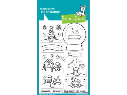 lawn fawn snow globe scenes clear stamps lf2427