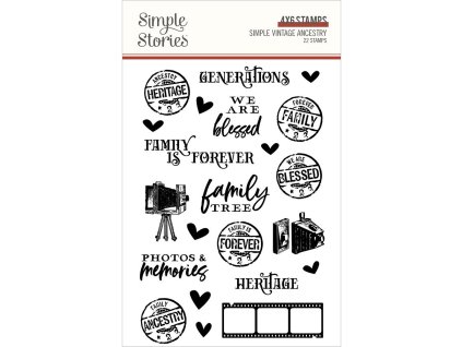 Simple Stories - VINTAGE ANCESTRY  - silikonová razítka