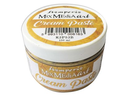 stamperia cream paste metallic gold 150ml k3p53b