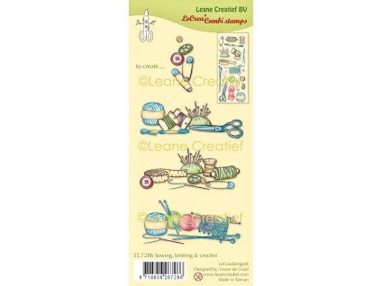 leane creatief sewing knitting crochet clear stamp