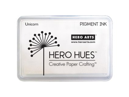 Hero Arts - HERO HUES / UNICORN - bílá pigmentová razítkovací barva