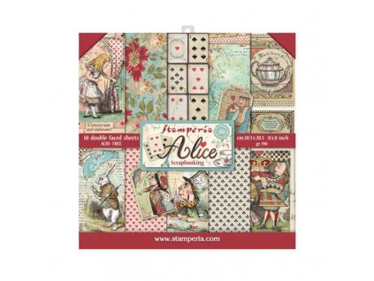 stamperia alice 8x8 inch paper pack sbbs01