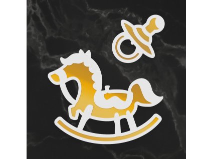 couture creations horse pacifier silhouette mini c