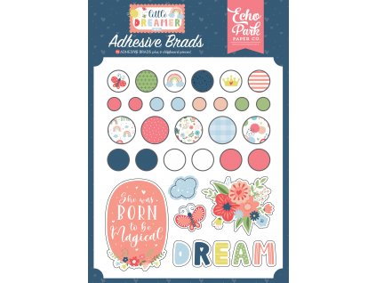 echo park little dreamer girl adhesive brads ld237