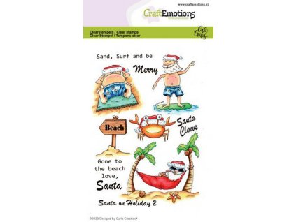 craftemotions clearstamps a6 santa on holiday 2 carla creaties 317598 en G