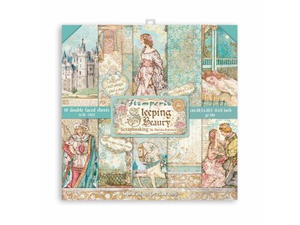 stamperia sleeping beauty 8x8 inch paper pack sbbs