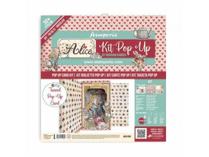 stamperia pop up kit 12x12 inch alice wonderland t