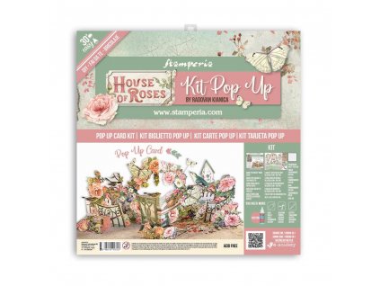 stamperia pop up kit 12x12 inch house of roses sbp