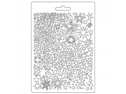 stamperia soft mould a5 christmas patchwork stars