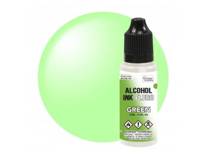 couture creations alcohol ink fluro green 12ml co7