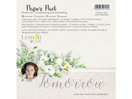 tomorrow pad scrapbooking papers 15x15cm lemoncraft