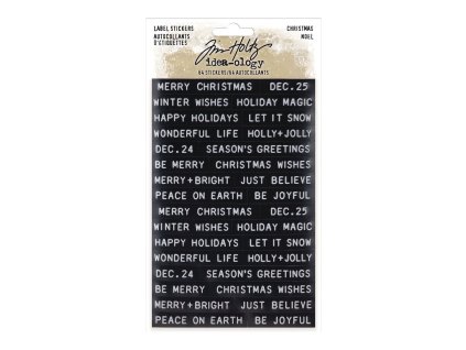 idea ology tim holtz christmas label stickers th94