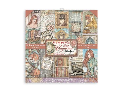 stamperia lady vagabond lifestyle 12x12 inch paper