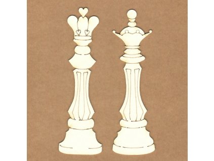 chipboard queen and king of chess