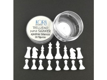 shaker filler white chess figures