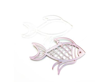 shaker rose gold mirror methacrylate fish