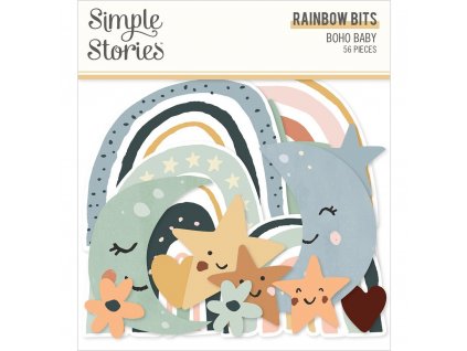 Simple Stories - BOHO BABY, duha - papírové obrázky