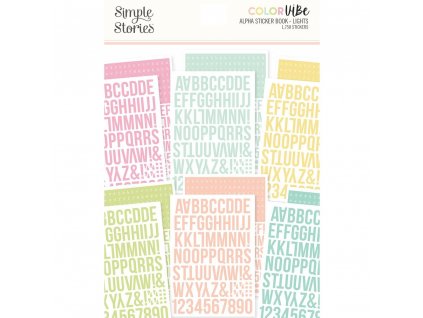 simple stories color vibe alpha sticker books ligh