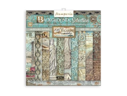 stamperia backgrounds sir vagabond aviator 8x8 inc