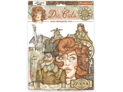 stamperia sir vagabond aviator die cuts dfldc61