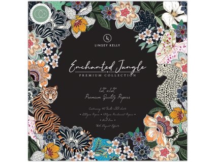 craft consortium enchanted jungle 12x12 inch paper