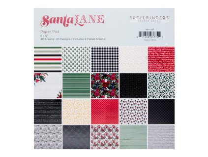 spellbinders santa lane 6x6 inch paper pad scs 227
