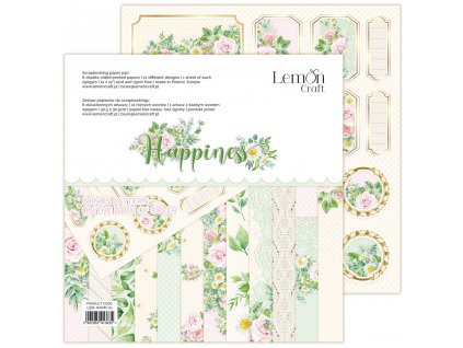 happiness zestaw glowny zestaw papierow do scrapbookingu 30x30cm lemoncraft