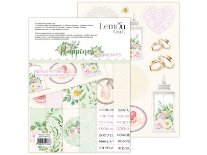 happiness elements elementy do wycinania bloczek papierow do scrapbookingu 152x203cm lemoncraft