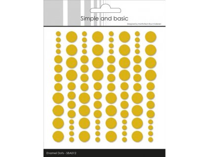 simple and basic adhesive enamel dots mustard 96 p