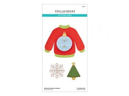 spellbinders stitcddhed christmas sweater etched die