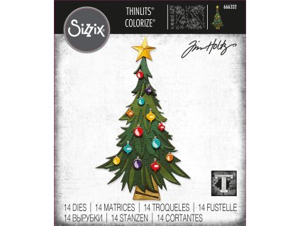 wsizzix thinlits colorize by tim holtz trim a tree