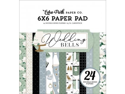 echo park wedding bells 6x6 inch paper pad wbl3350