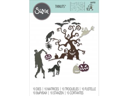 sizzix thinlits die creeps 10pcfs 664703